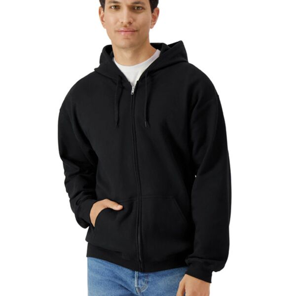 Softstyle Midweight Fleece Adult Full Zip Hooded Sweatshirt Thumbnail