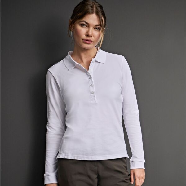 Ladies' Luxury Long Sleeve Stretch Polo Thumbnail