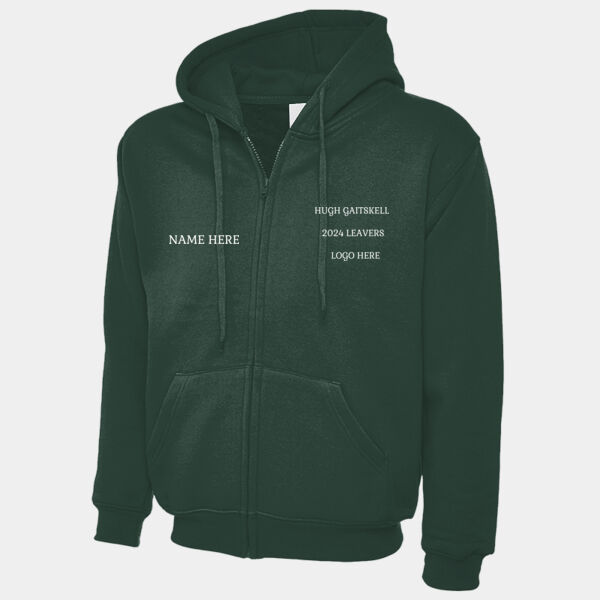 Zip Up Leavers Hoodie UC504 Thumbnail